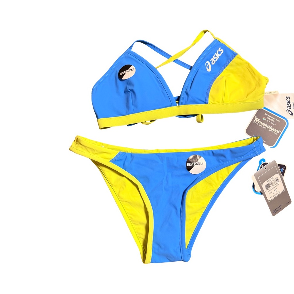 ASICS Kanani Reversible Athletic Bikini Set NWT-size Large - Picture 2 of 11